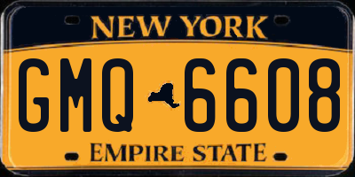NY license plate GMQ6608