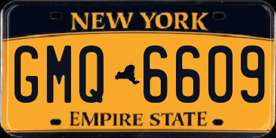 NY license plate GMQ6609