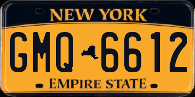 NY license plate GMQ6612