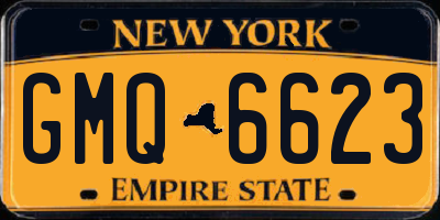 NY license plate GMQ6623