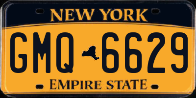 NY license plate GMQ6629