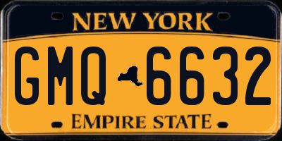 NY license plate GMQ6632