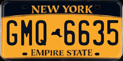 NY license plate GMQ6635