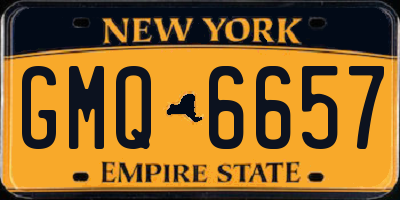 NY license plate GMQ6657