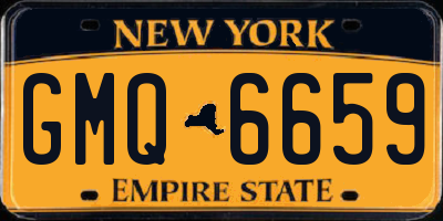 NY license plate GMQ6659