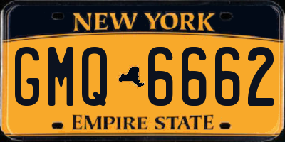 NY license plate GMQ6662