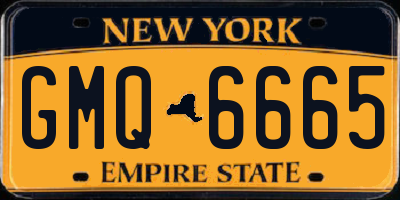 NY license plate GMQ6665