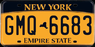 NY license plate GMQ6683