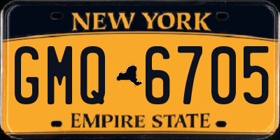 NY license plate GMQ6705