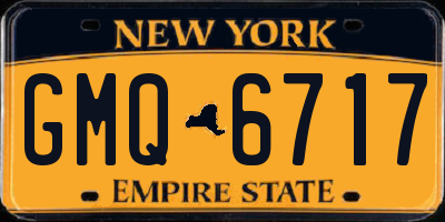 NY license plate GMQ6717