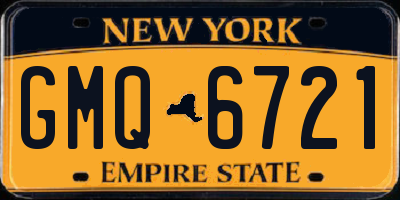 NY license plate GMQ6721