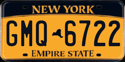NY license plate GMQ6722