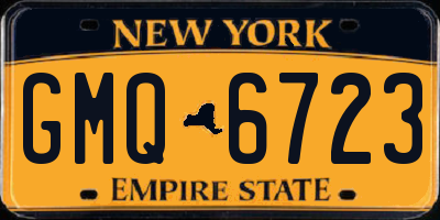 NY license plate GMQ6723