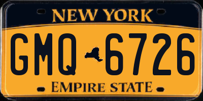 NY license plate GMQ6726