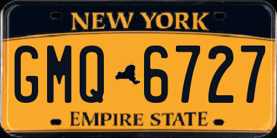 NY license plate GMQ6727