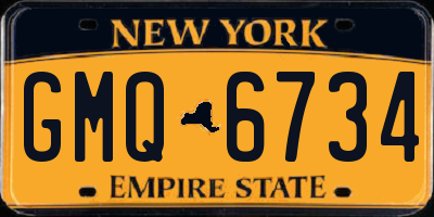 NY license plate GMQ6734