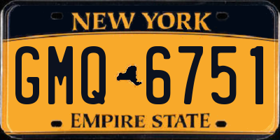 NY license plate GMQ6751