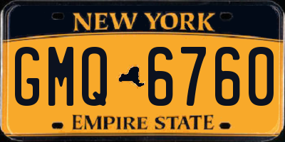 NY license plate GMQ6760
