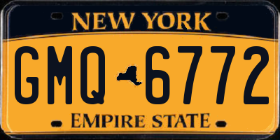 NY license plate GMQ6772