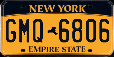 NY license plate GMQ6806