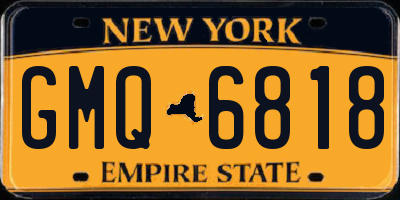 NY license plate GMQ6818