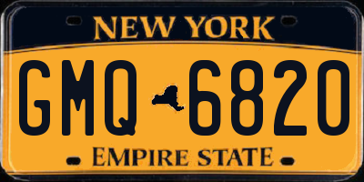 NY license plate GMQ6820