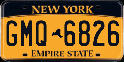 NY license plate GMQ6826