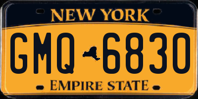 NY license plate GMQ6830