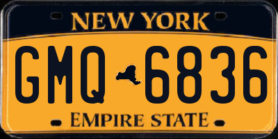 NY license plate GMQ6836