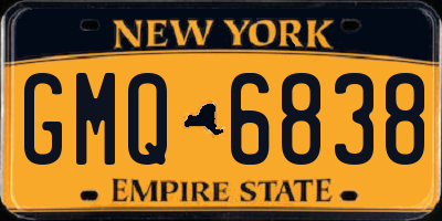 NY license plate GMQ6838