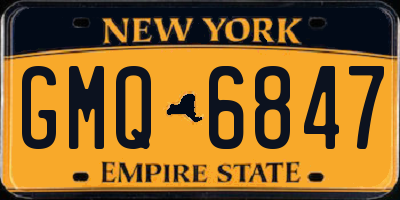 NY license plate GMQ6847
