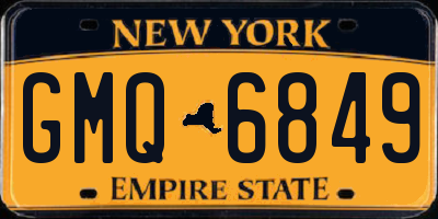 NY license plate GMQ6849