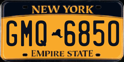 NY license plate GMQ6850
