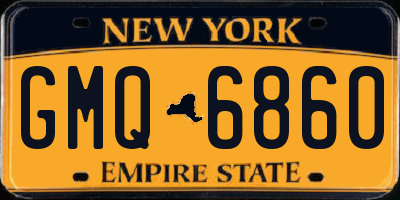 NY license plate GMQ6860