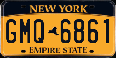 NY license plate GMQ6861