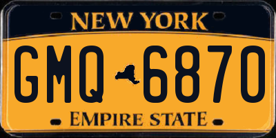 NY license plate GMQ6870