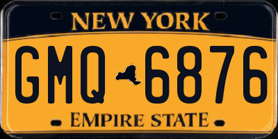 NY license plate GMQ6876