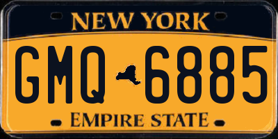 NY license plate GMQ6885