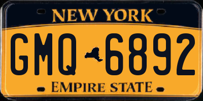 NY license plate GMQ6892