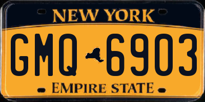 NY license plate GMQ6903