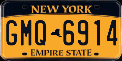 NY license plate GMQ6914