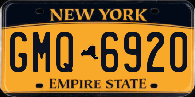 NY license plate GMQ6920