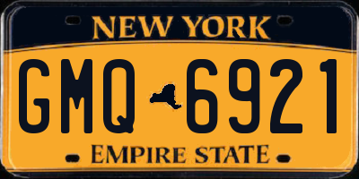 NY license plate GMQ6921