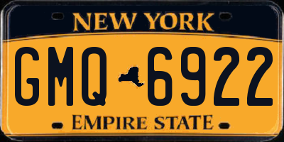 NY license plate GMQ6922
