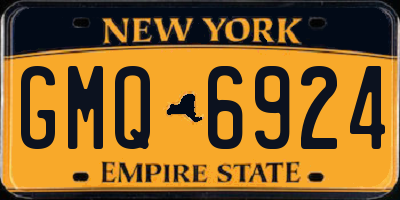 NY license plate GMQ6924