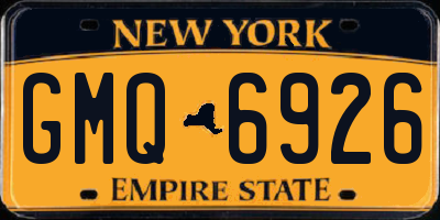 NY license plate GMQ6926