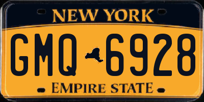 NY license plate GMQ6928
