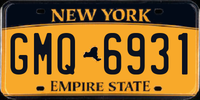 NY license plate GMQ6931