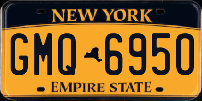 NY license plate GMQ6950