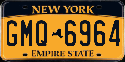NY license plate GMQ6964